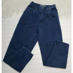 VTG 90s UnionBay Jrs 7/8 Navy High Waist Mom Jeans